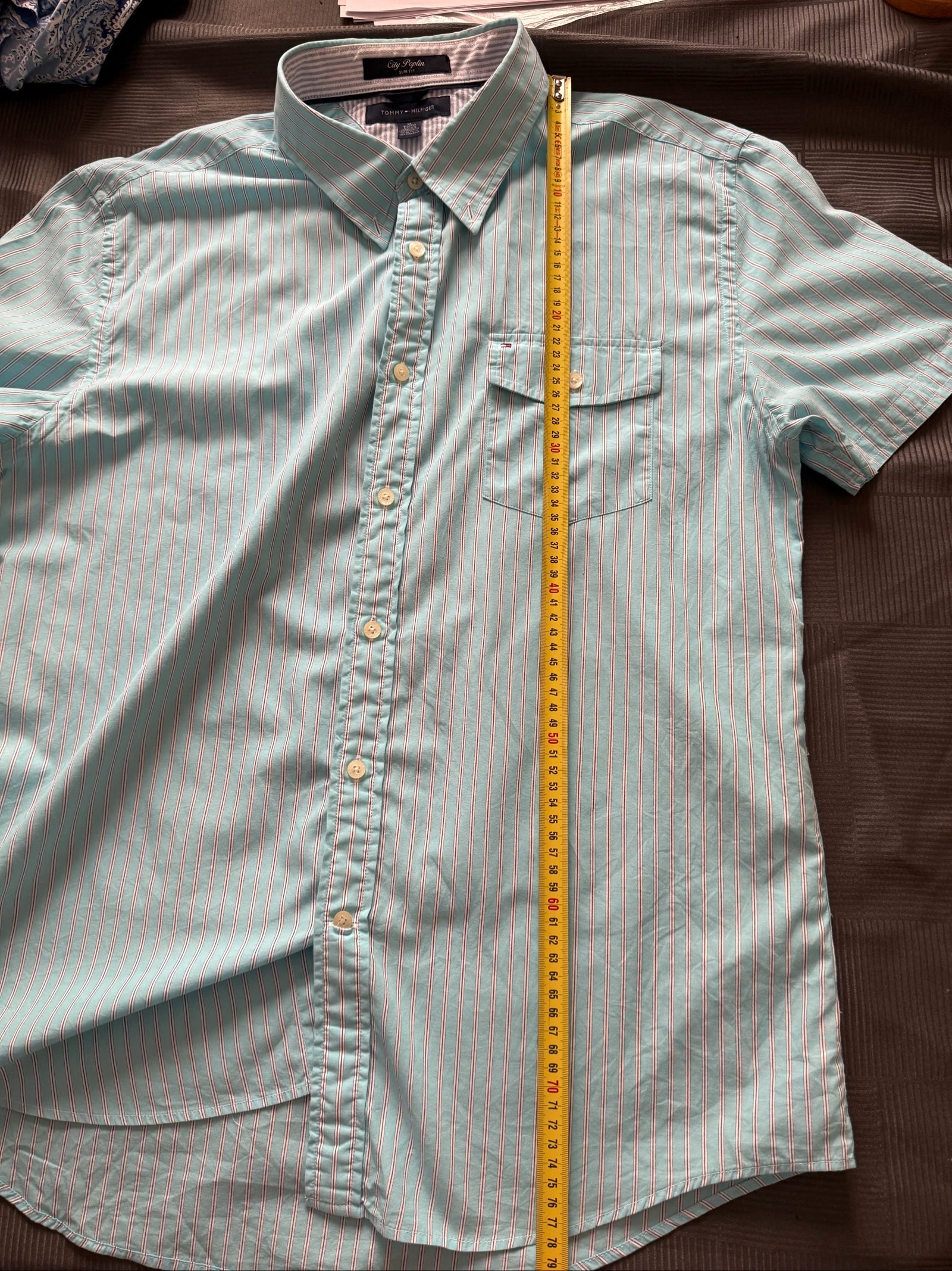 Tomy Hilfiger, camisa de hombre de manga corta, talla XL, muy buen estado – photo 9